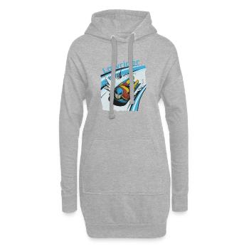 Lowrider Skeleton-Profi - Hoodie-Kleid - Grau meliert - Vorne