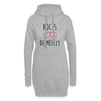 Larch Wedding 69 Jahre Ehe - Hoodie-Kleid - Grau meliert - Vorne