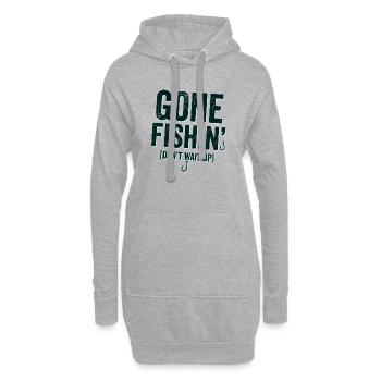 Angler T-Shirt,  gehe Angeln Hoodie, Tasse - Hoodie-Kleid - Grau meliert - Vorne