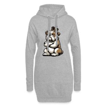 Bouledogue anglais Bully Bully Propriétaire Bullyfan - Sweat-shirt à capuche long Femme - gris chiné - Devant