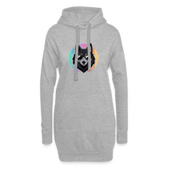 Wolf-Chic-Sonnenbrillen - Hoodie-Kleid - Grau meliert - Vorne