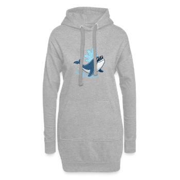 Sonnenwal-Splash - Hoodie-Kleid - Grau meliert - Vorne