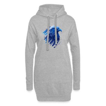 Blauer Adler  - Hoodie-Kleid - Grau meliert - Vorne