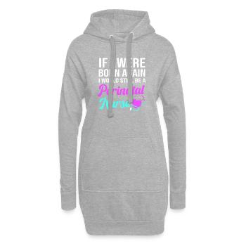 Obstétrique obstétricienne - Sweat-shirt à capuche long Femme - gris chiné - Devant