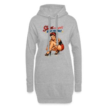 Old School Tattoo Pin-Up: Shoes Girl's Best Friend - Hoodie-Kleid - Grau meliert - Vorne