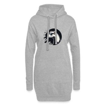 Ferret Urban Chic Schwarze Brille - Hoodie-Kleid - Grau meliert - Vorne