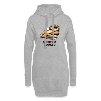 Pile de lecture du paresseux douillet - Sweat-shirt à capuche long Femme - gris chiné - Devant