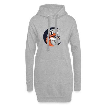 Lunar Fox mit Sonnenbrille - Hoodie-Kleid - Grau meliert - Vorne