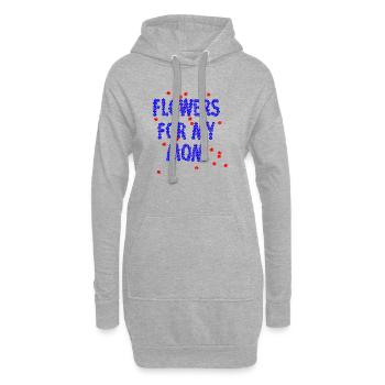 Des fleurs pour ma mère - Sweat-shirt à capuche long Femme - gris chiné - Devant