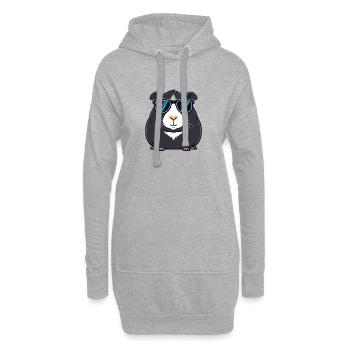 Kapybara Schwarze Kühle Sonnenbrillen - Hoodie-Kleid - Grau meliert - Vorne
