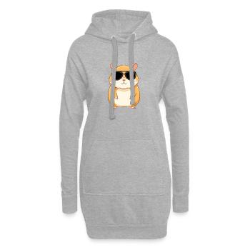 Hamster Glam Dark Glasses - Hoodie-Kleid - Grau meliert - Vorne