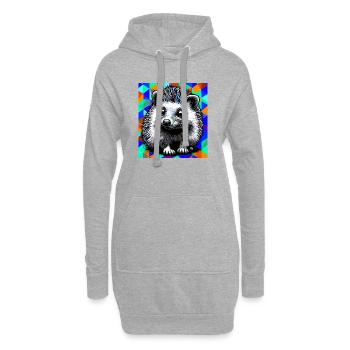 Igel - Hoodie-Kleid - Grau meliert - Vorne
