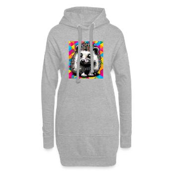 Igel - Hoodie-Kleid - Grau meliert - Vorne