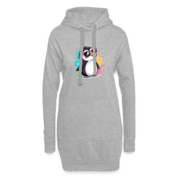 Pinguin Cool Pop Roseglasses - Hoodie-Kleid - Grau meliert - Vorne