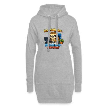 Ich mach das Faultier lustiger Büro Spruch - Hoodie-Kleid - Grau meliert - Vorne