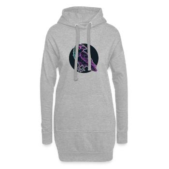 Raven Neon Glasses Neon - Hoodie-Kleid - Grau meliert - Vorne