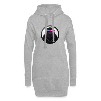 Crow chic roseglasses - Hoodie Dress - heather grey - Front