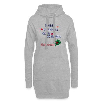 Mom - Hoodie-Kleid - Grau meliert - Vorne