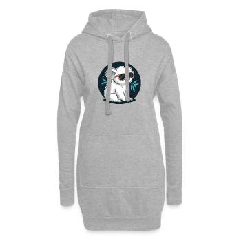 Koala chic lunettes soleil - Sweat-shirt à capuche long Femme - gris chiné - Devant