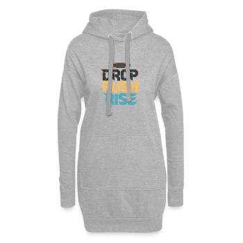 Drop Push Rise Skateboard Art - Sweat-shirt à capuche long Femme - gris chiné - Devant