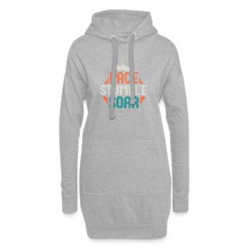 Pace Stumble Soar — Motivation Colorée - Sweat-shirt à capuche long Femme - gris chiné - Devant