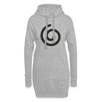 Spiral – Design minimaliste de symboles - Sweat-shirt à capuche long Femme - gris chiné - Devant