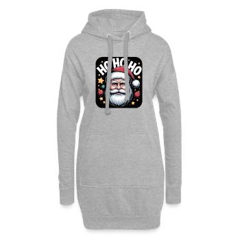 Ho Ho Ho Santa - Hoodie-Kleid - Grau meliert - Vorne