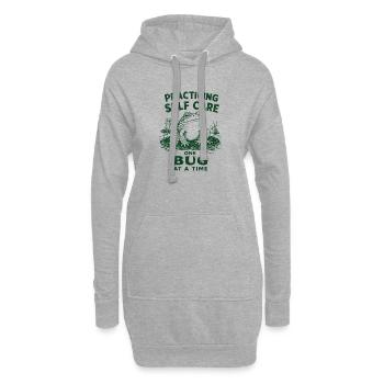 Practicing Self Care One Bug At A Time Funny Frog - Hoodie-Kleid - Grau meliert - Vorne