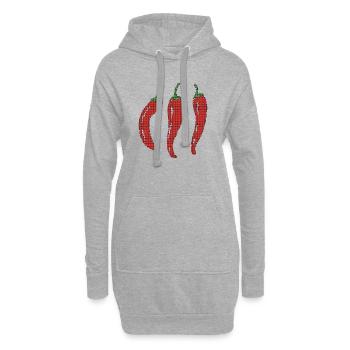 Mosaik Chili Trio - Hoodie-Kleid - Grau meliert - Vorne