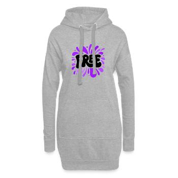 Kostenloser Splash Lila - Hoodie-Kleid - Grau meliert - Vorne