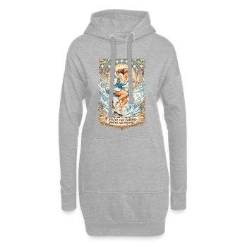 Art Nouveau du patinage artistique : Dire & patiner - Sweat-shirt à capuche long Femme - gris chiné - Devant