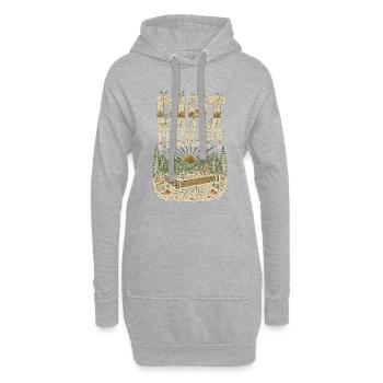 Dirt Therapy Gärtnern Hochbeet Garten Erde Natur - Hoodie-Kleid - Grau meliert - Vorne
