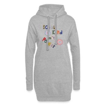 Schulkind mit Power - Hoodie-Kleid - Grau meliert - Vorne