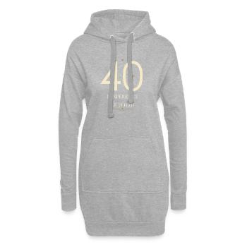 40 Ans L'Expérience A De La Valeur - Cadeau Annive - Sweat-shirt à capuche long Femme - gris chiné - Devant