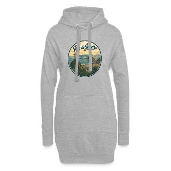 Rio de Janeiro Retro Skyline Badge - Hoodie-Kleid - Grau meliert - Vorne