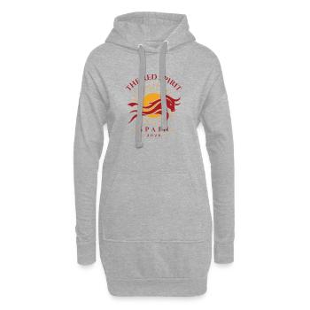 Esprit Rouge Espagne 2026 Cheval du Soleil - Sweat-shirt à capuche long Femme - gris chiné - Devant