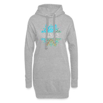 Liara - Sweat-shirt à capuche long Femme - gris chiné - Devant