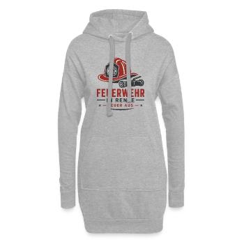 Feuerwehr in Rente Feuer aus – Ruhestand Design - Hoodie-Kleid - Grau meliert - Vorne
