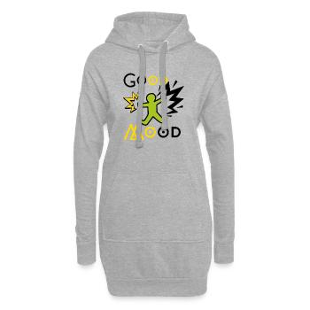 Personnage joueur vert et jaune explosif - Sweat-shirt à capuche long Femme - gris chiné - Devant