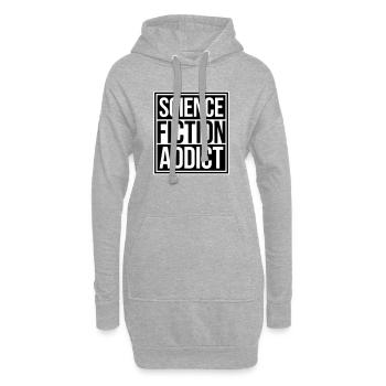 Science Fiction Addict Sci Fi Lover Quote Text - Hoodie Dress - heather grey - Front