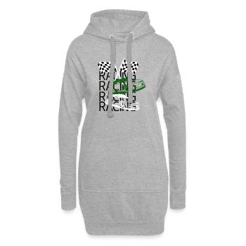 Racing - Hoodie-Kleid - Grau meliert - Vorne