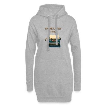 Youre just my Type - Hoodie Dress - heather grey - Front