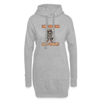 Unschuldig Seit Geburt Waschbär - Hoodie-Kleid - Grau meliert - Vorne