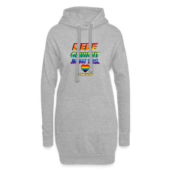 Liebe gewinnt jeden Tag - Hoodie-Kleid - Grau meliert - Vorne