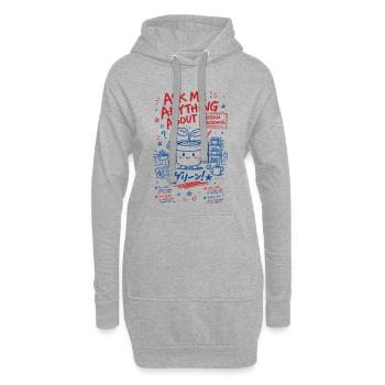 Urban Gardening Ask Me Anything - Hoodie Dress - heather grey - Front