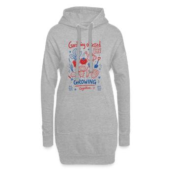 Jardinage urbain Jardinage obsédé par la culture - Sweat-shirt à capuche long Femme - gris chiné - Devant