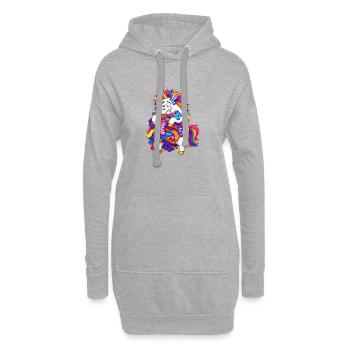 Lessive statique Unicorn Slip Defect - Sweat-shirt à capuche long Femme - gris chiné - Devant