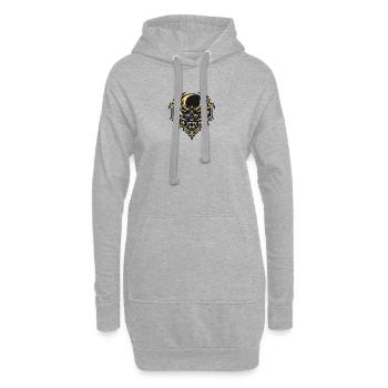 Couronne de dragon ornementée de runes - Sweat-shirt à capuche long Femme - gris chiné - Devant
