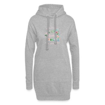 Meilleure maman du monde - Sweat-shirt à capuche long Femme - gris chiné - Devant