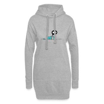 Nein Katze - Hoodie-Kleid - Grau meliert - Vorne